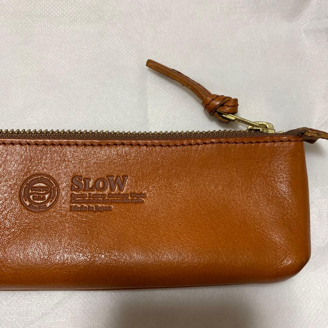 SLoW レザー 筆箱 ブラウン 箱付き