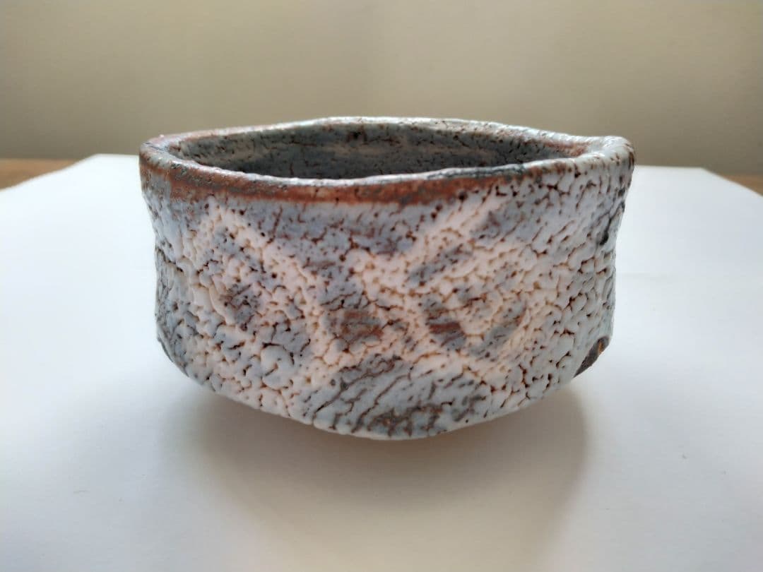 加藤健二　陶求庵　鼠志野茶碗　茶道具　抹茶碗