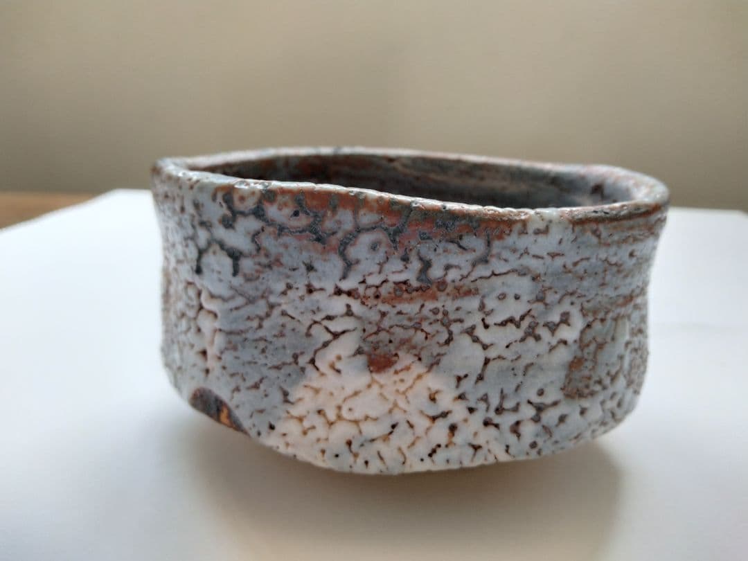 加藤健二　陶求庵　鼠志野茶碗　茶道具　抹茶碗