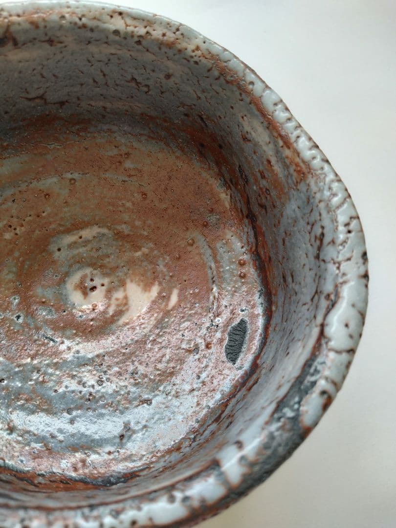 加藤健二　陶求庵　鼠志野茶碗　茶道具　抹茶碗