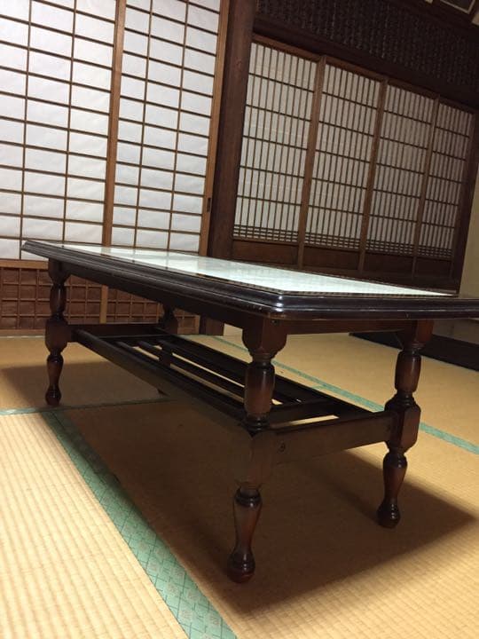 送料込 古民家レトロ 机  昭和お洒落 和洋