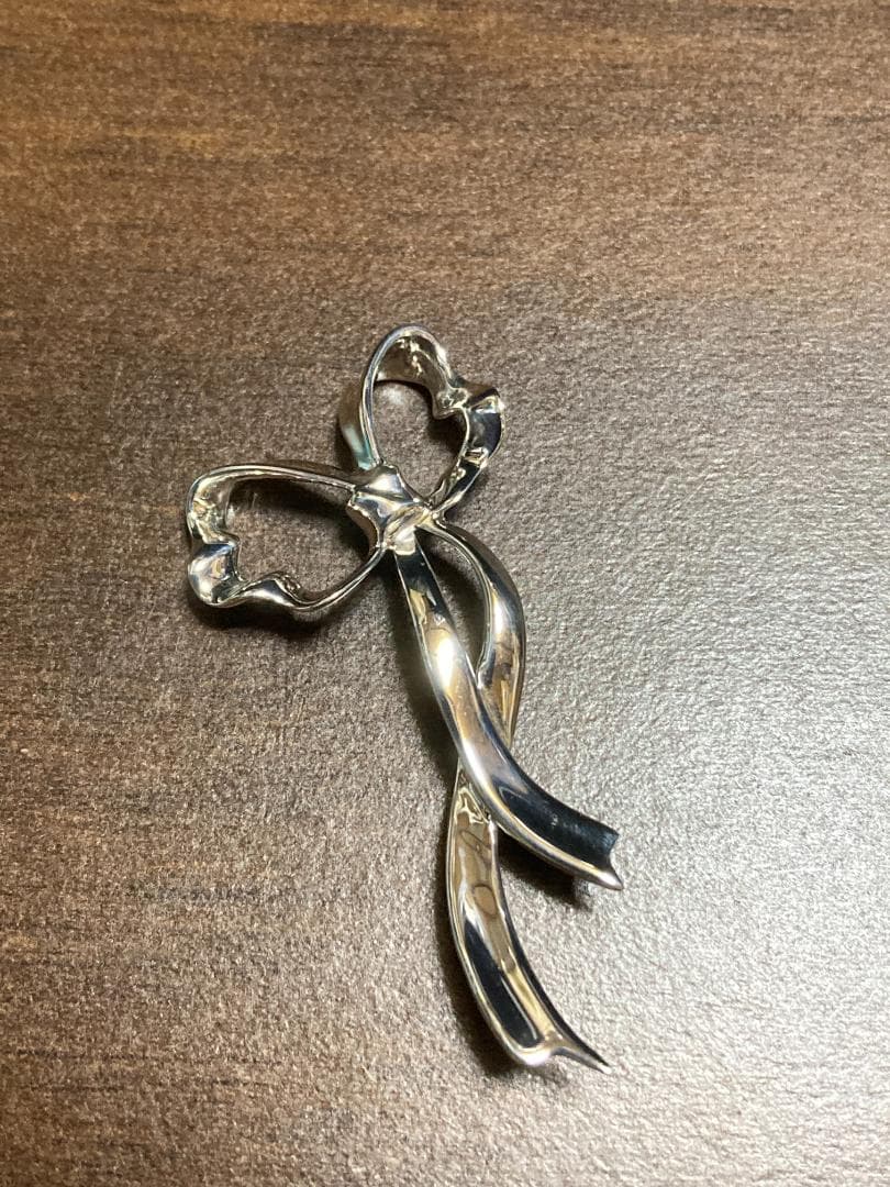 ティファニー リボン ブローチ シルバー 925 1985