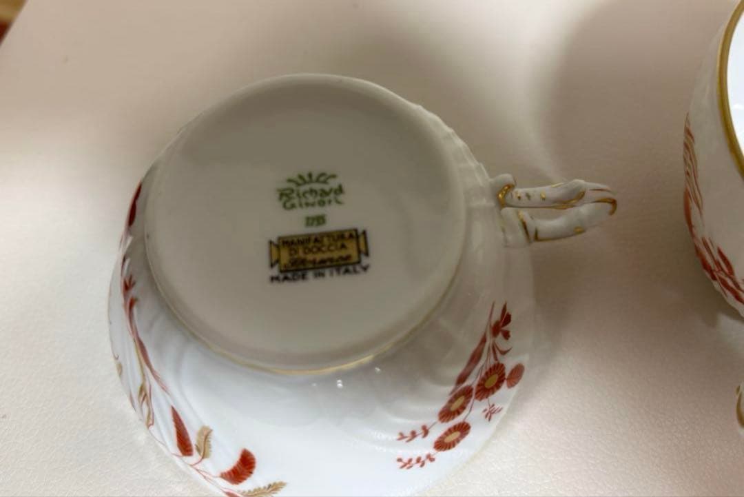未使用近極美品　リチャードジノリ レット コック カップ&ソーサー✨イタリア1客