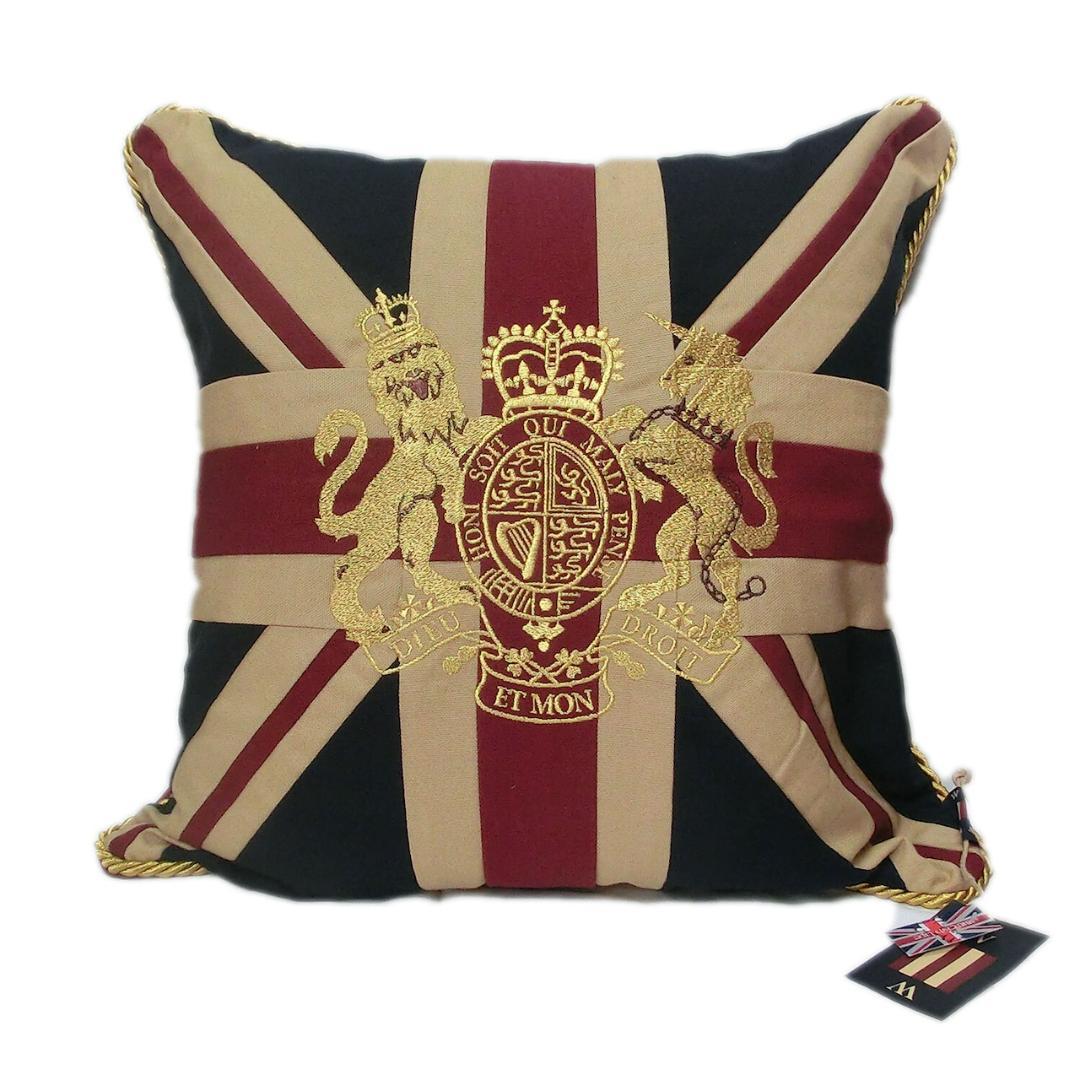 ラパントライオン英国国旗柄クッションカバー｜英国老舗ブランド（46×46cm）