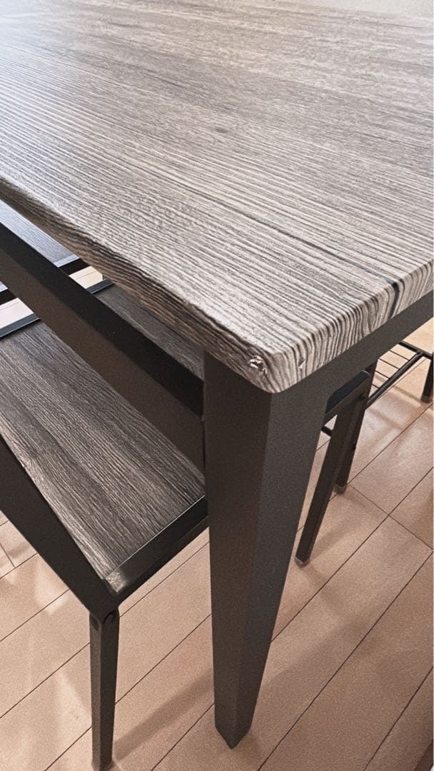 ダイニングテーブルセット イス2脚 ベンチ 幅110cm