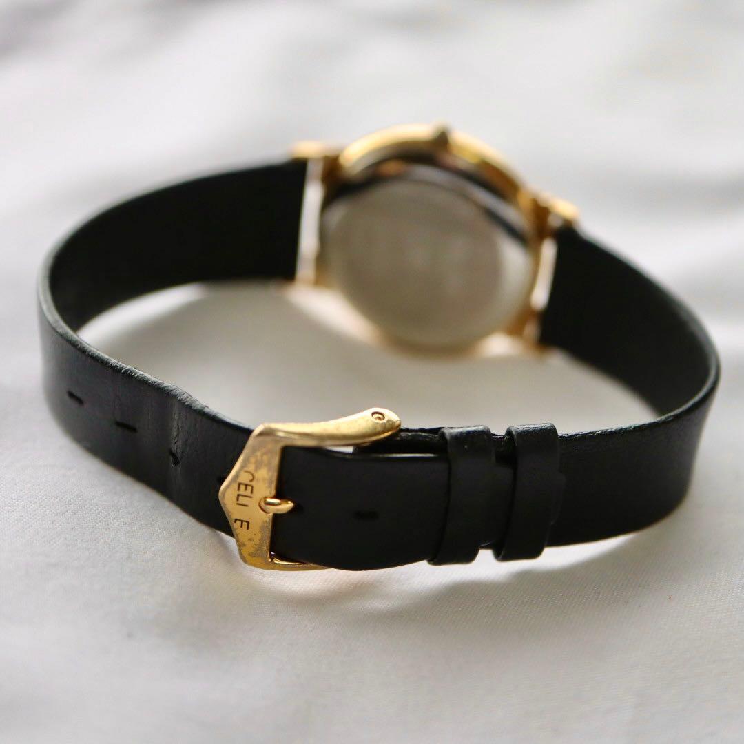 専用 CELINE スモセコ ローマン ゴールド メンズ 腕時計 1385.