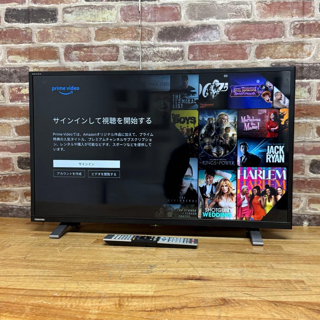 東芝 32V型 液晶テレビ 32V34 REGZA スマートテレビ 動画アプリ○
