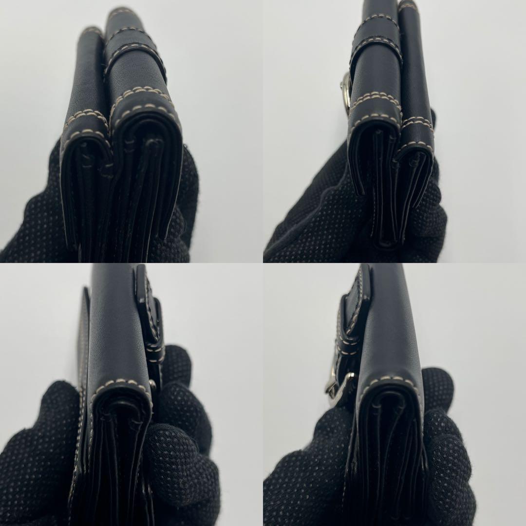 希少 コーチ 三つ折り財布 ソーホー ブラック コンパクトウォレット ベルト