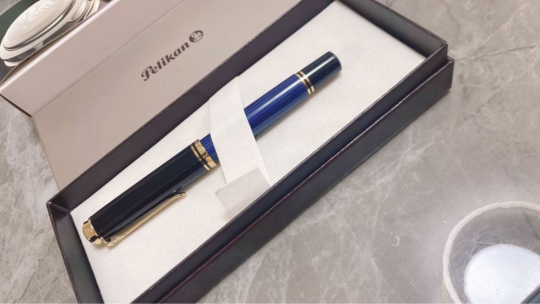 Pelikan 万年筆 青縞　M800 スーベレーン