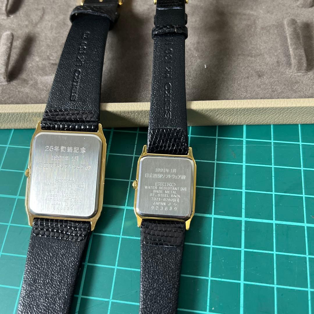 (h) セイコー　クォーツ腕時計 ペア　ゴールド　5E31・7321 訳あり