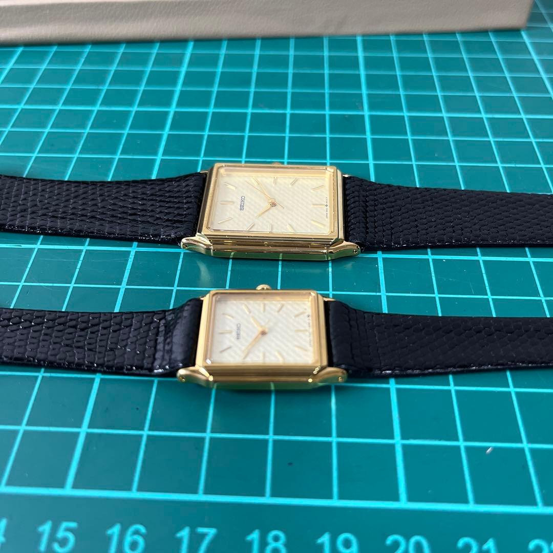 (h) セイコー　クォーツ腕時計 ペア　ゴールド　5E31・7321 訳あり