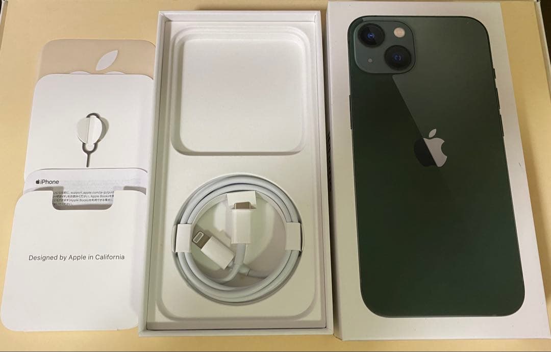 iPhone13 グリーン 128GB SIMフリー 新品画面※付属品付き