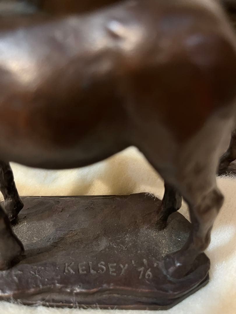 Kelsey 騎馬像 ブロンズ製　2体セット 1976年製