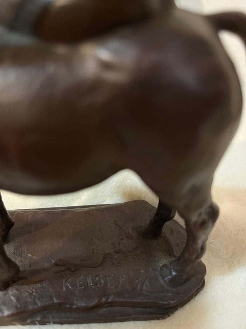 Kelsey 騎馬像 ブロンズ製　2体セット 1976年製