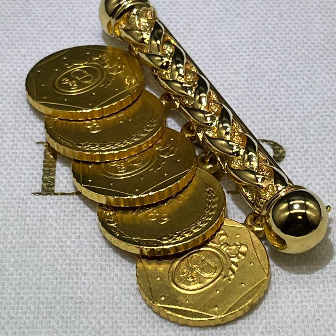 【極美品】クリスチャンディオール　ブローチ　　ゴールド　ビンテージ