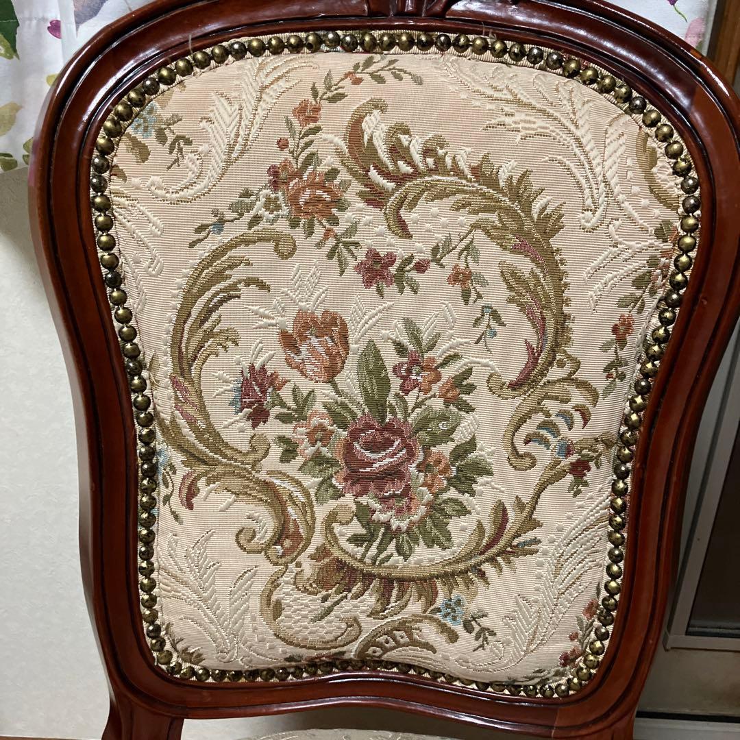 専用です イタリア　ロココ調　猫脚　金華山織風　ダイニングチェア