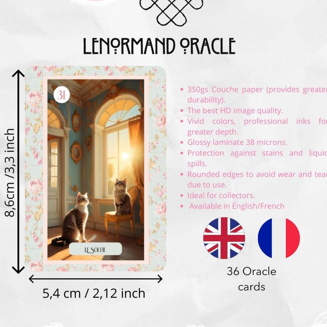 入荷1点のみ✨スペイン作家のキュートデッキ✨柔らか猫ちゃんのルノルマンカード