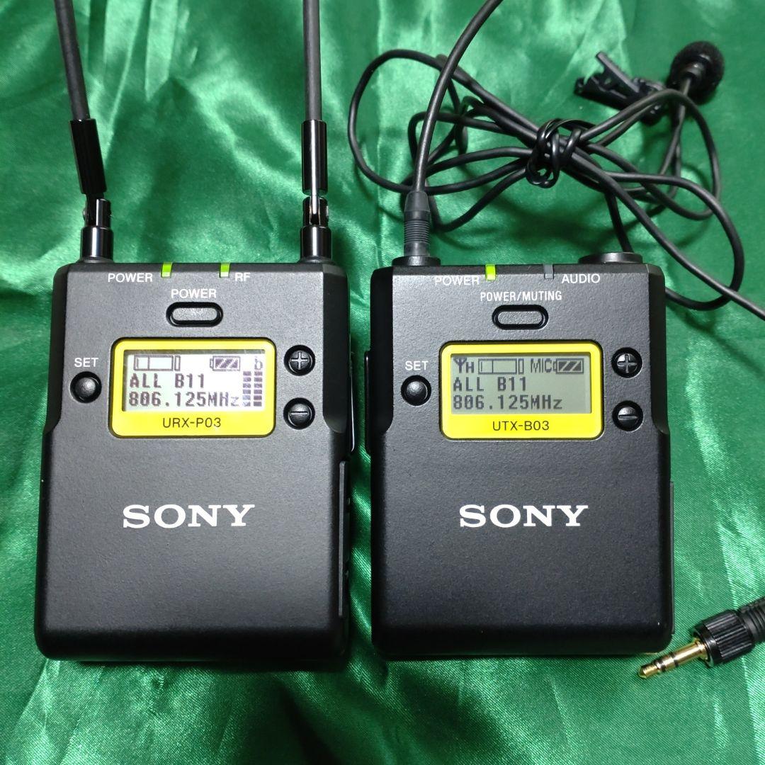 SONYソニー　ワイヤレスピンマイクUTX-B03 URX-P03 セット