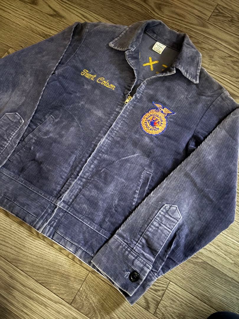 【極上フェード】 70s ~【ナス紺】 FFA ジャケット 　lot100-36