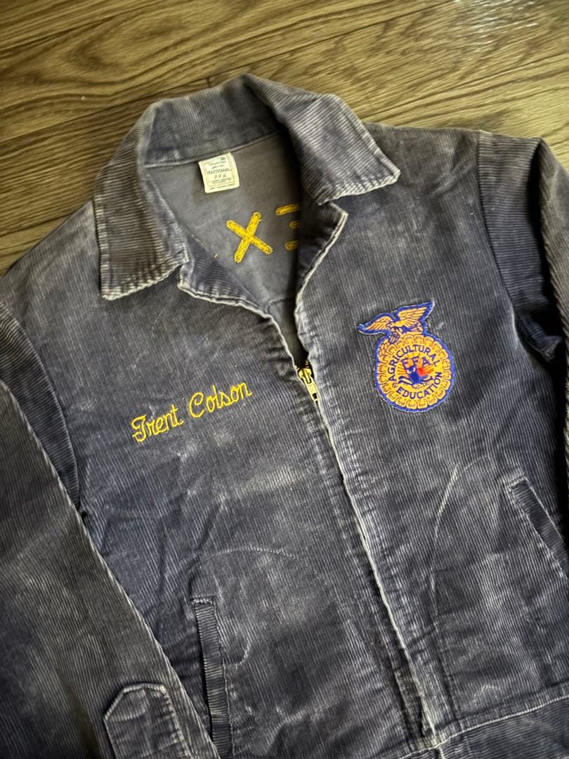 【極上フェード】 70s ~【ナス紺】 FFA ジャケット 　lot100-36