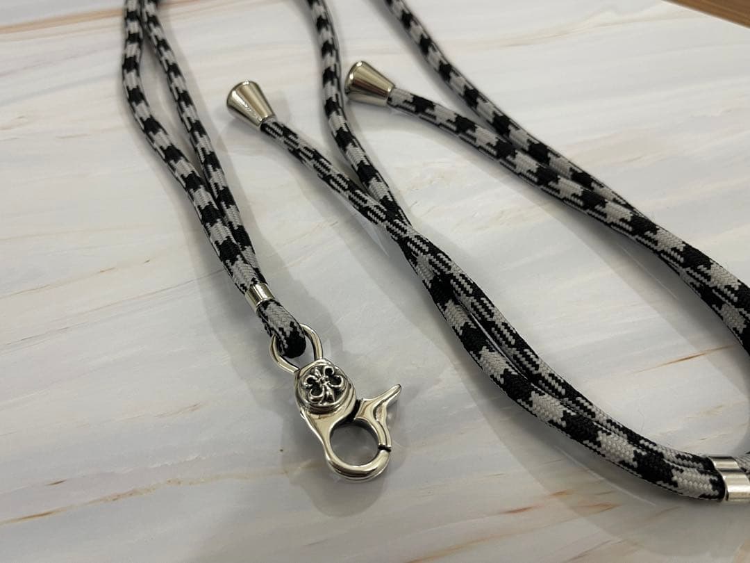 【シルバー925】スマホ・ショルダーストラップ　十字デザイン刻印入り