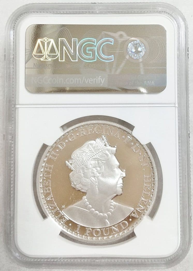 2022年 セントヘレナ ウナとライオン 1オンス銀貨 PF69 UC FDI