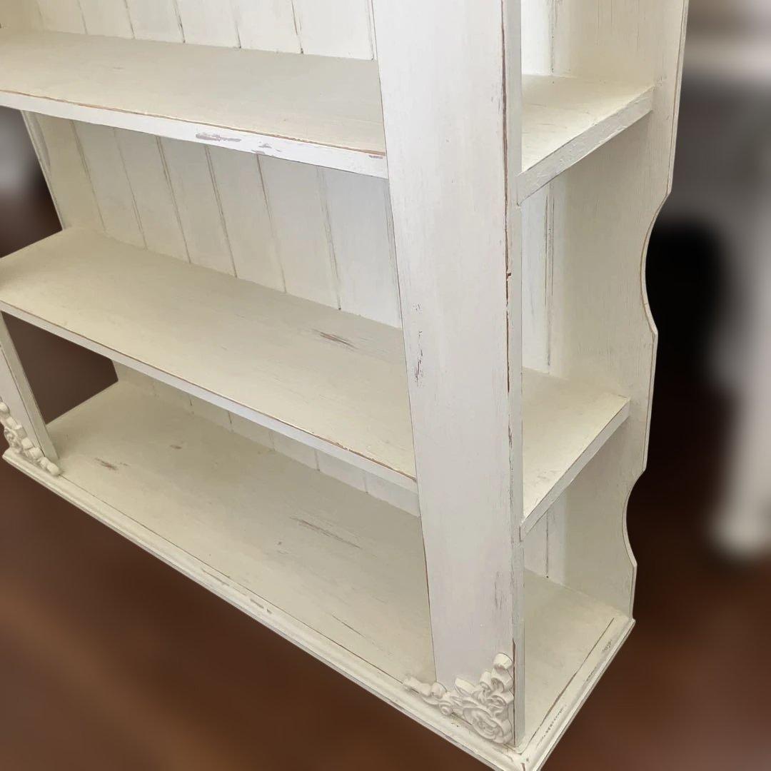 フレンチシャビー風 飾り棚 オープンラック 薔薇