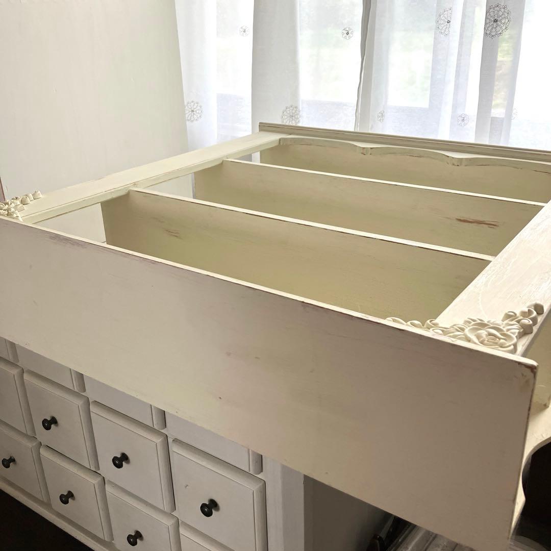 フレンチシャビー風 飾り棚 オープンラック 薔薇