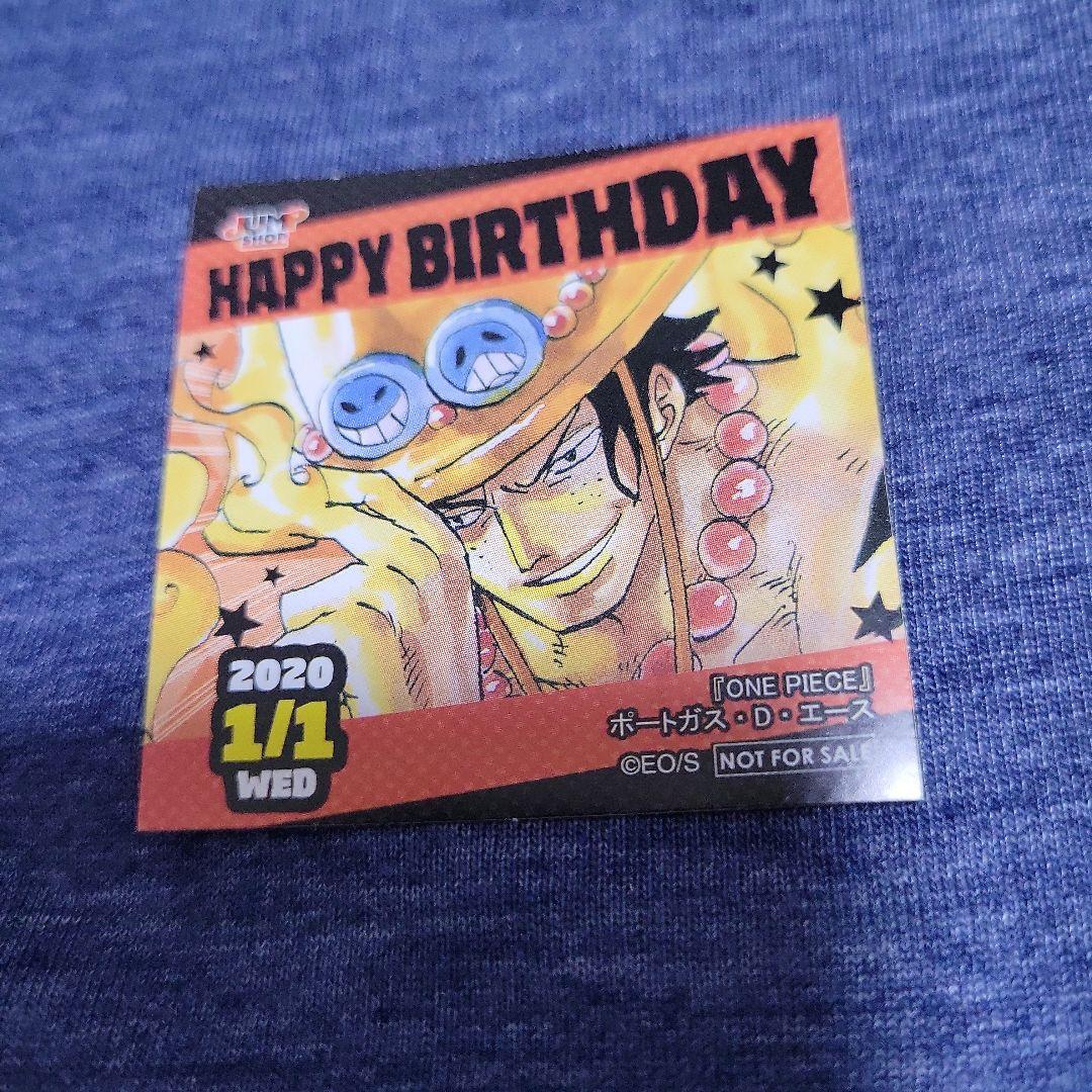 ONE PIECE　エース　缶バッジ　365日ステッカー　7点セット