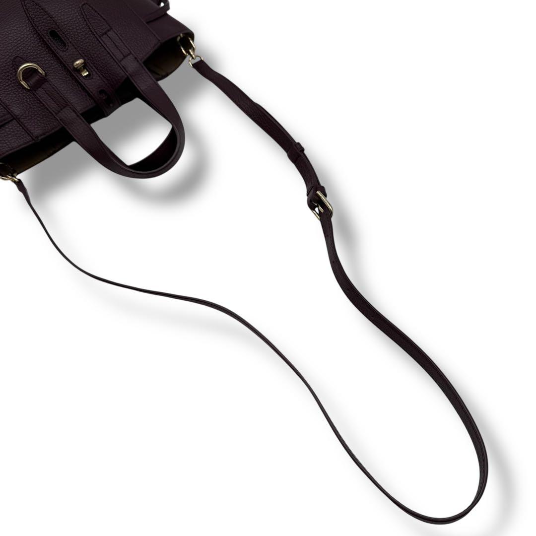 【美品】FURLA フルラ ショルダーバッグ 2way ミニ クロスボディ 紫