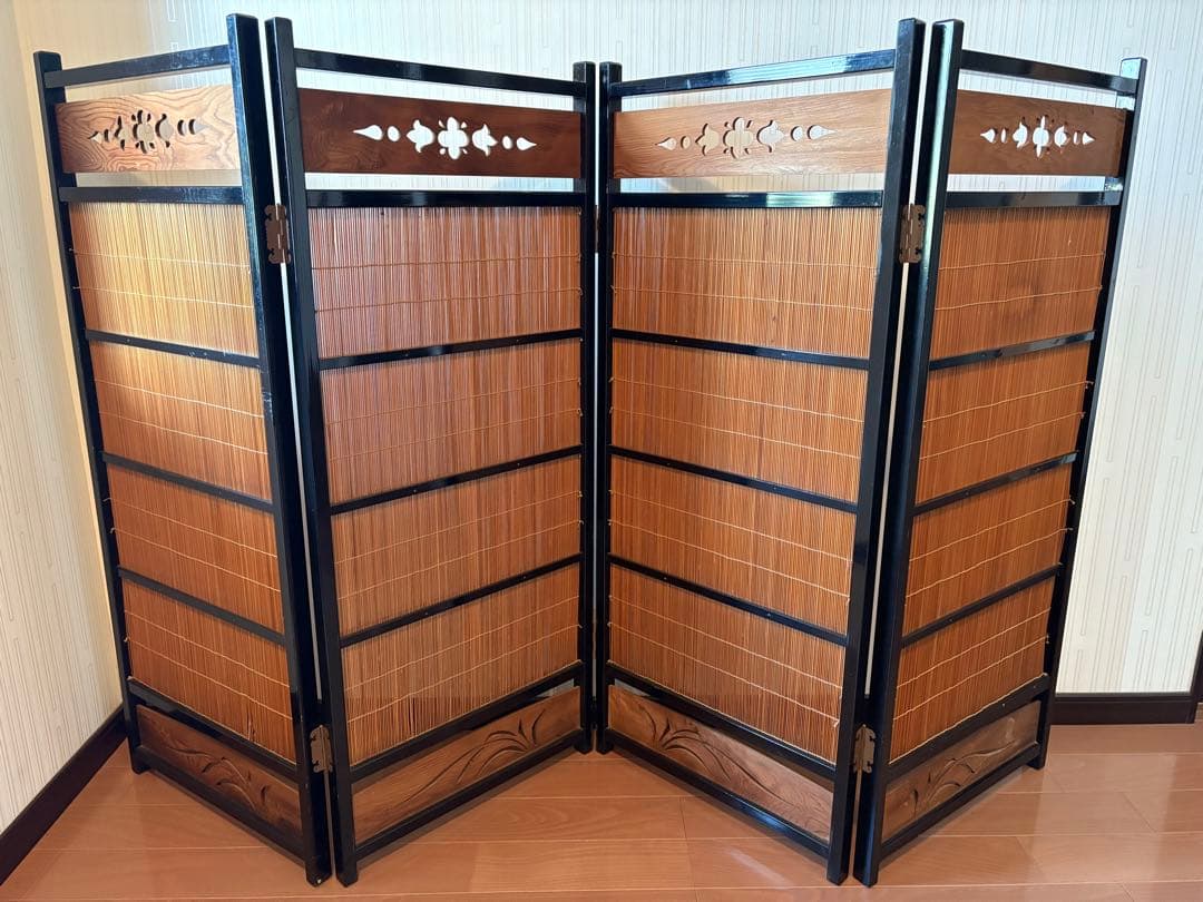 ついたて 190×110 屏風 御簾 間仕切り 衝立 古民家 御屏風