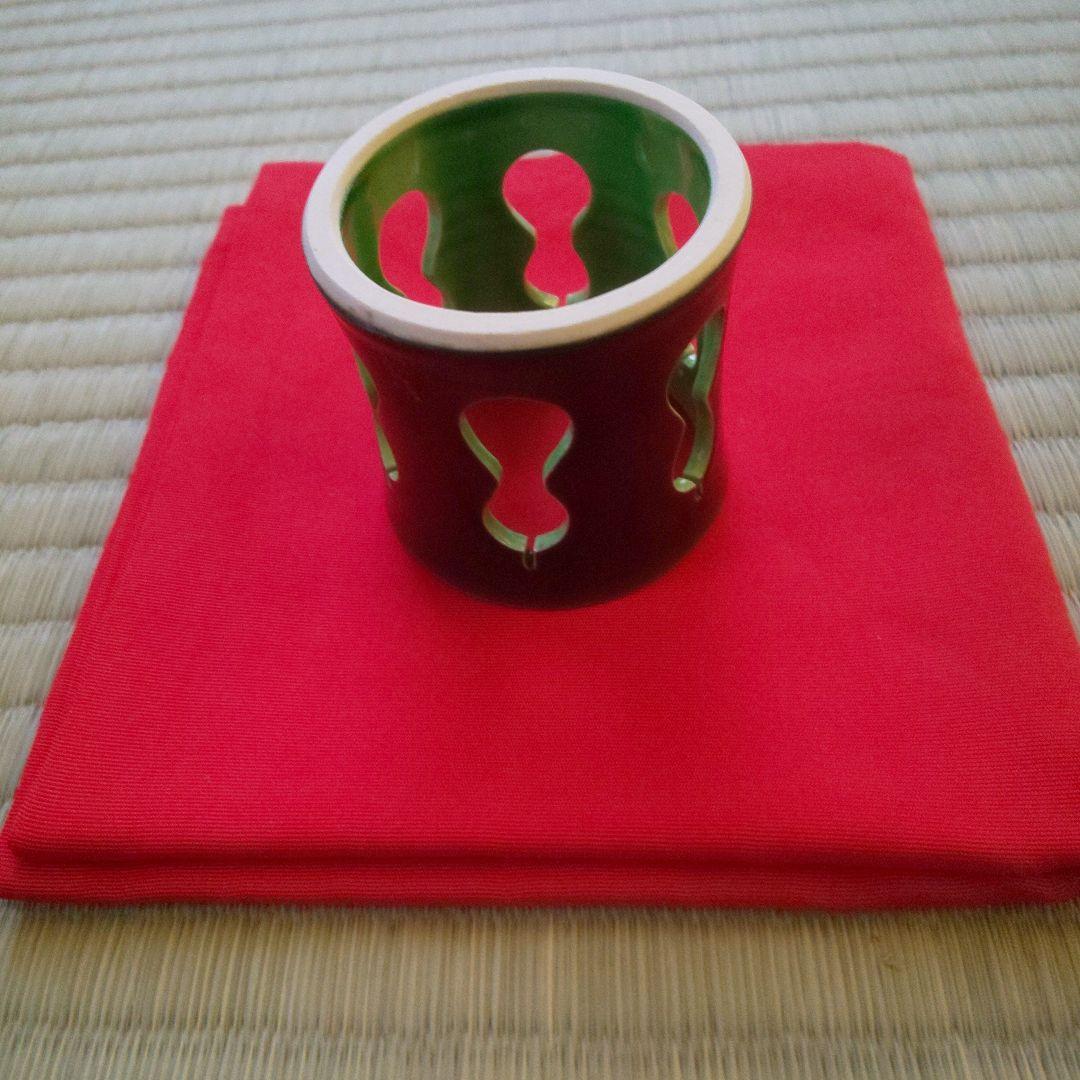 A 258           蓋置・交趾   翠嵐  ( 新品未使用品 )