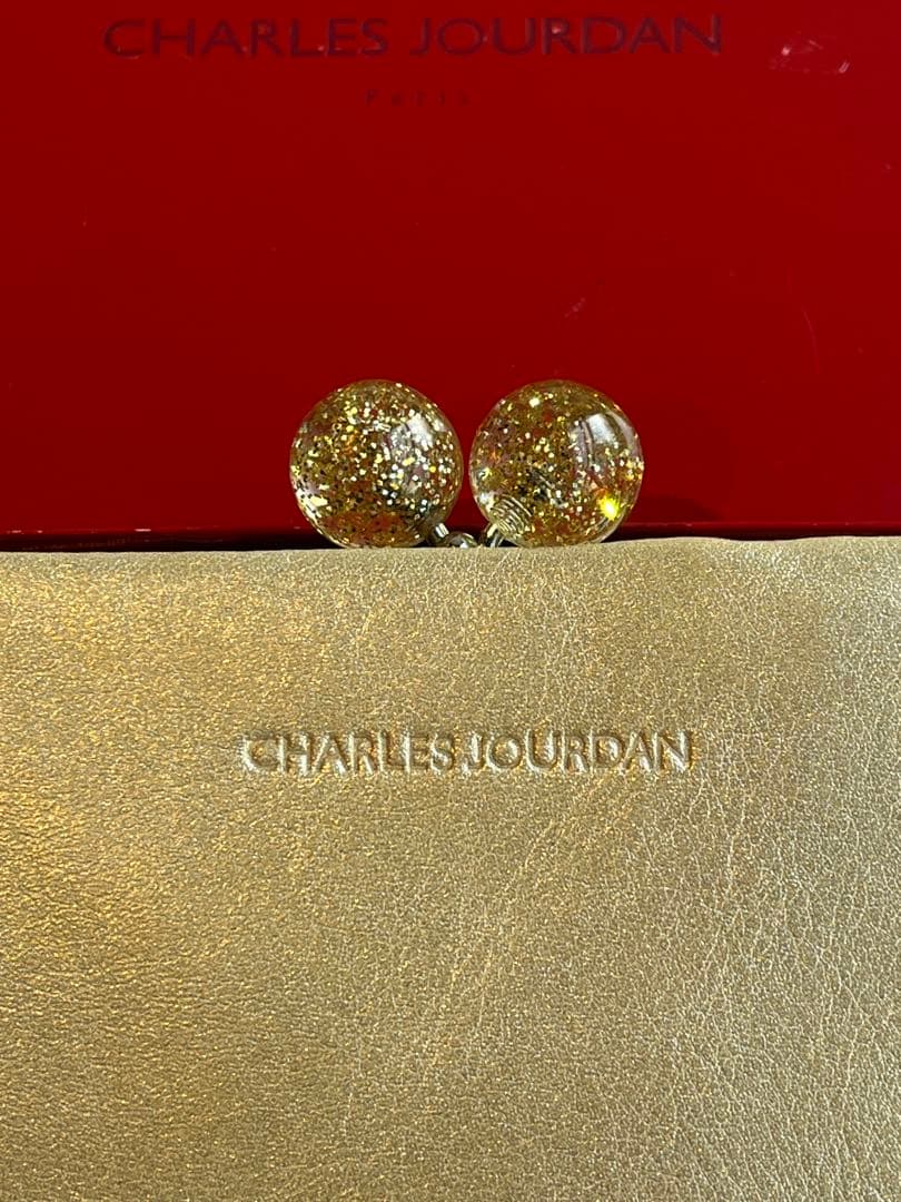 【新品未使用】CHARLES JOURDAN ゴールド　がま口　ケース