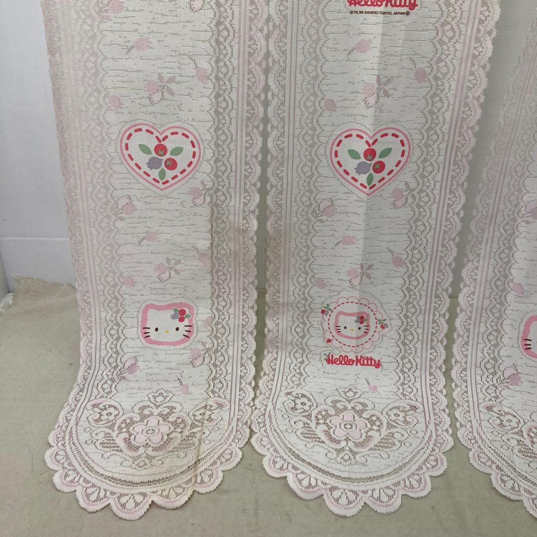 【希少★1999年製】ハローキティ　のれん　カフェカーテン　レース　サンリオ