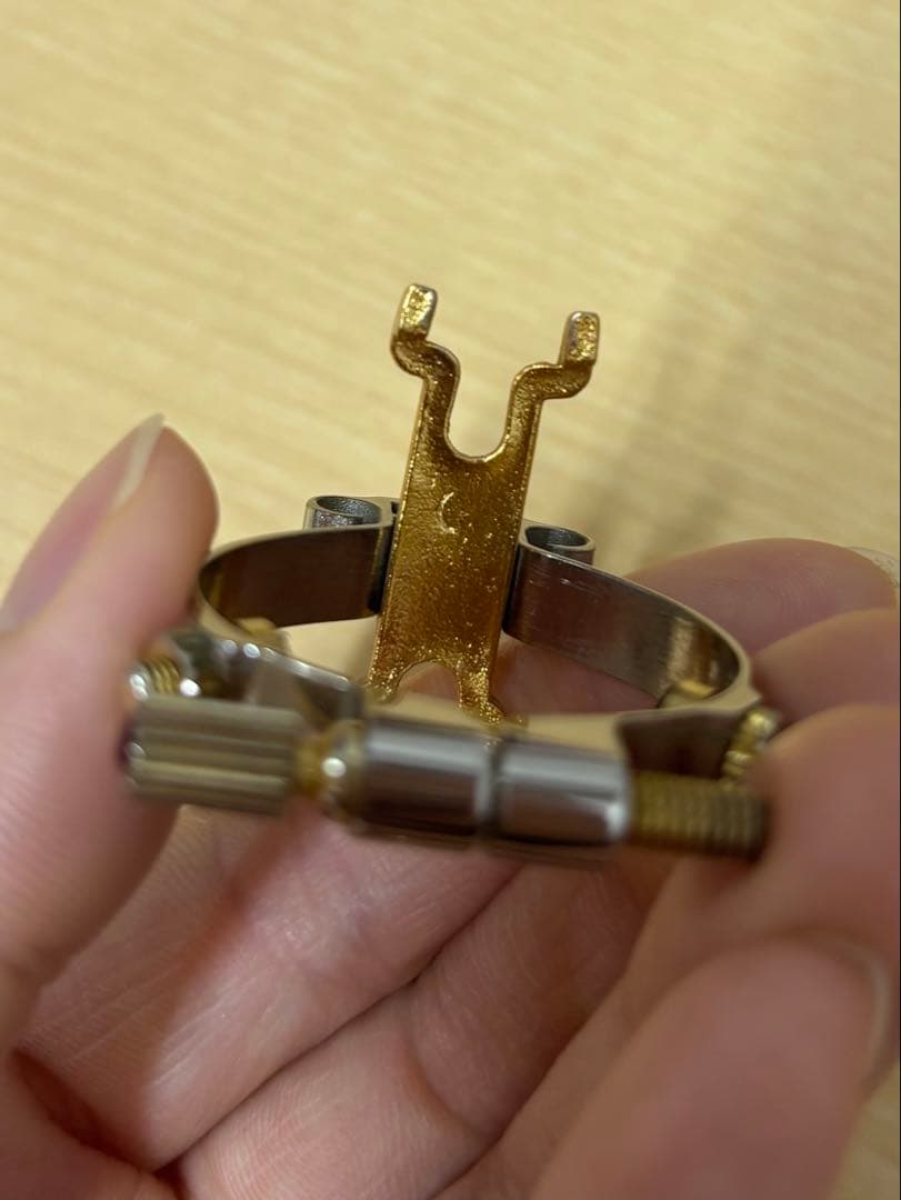 ◯ JLV バスクラリネットリガチャー　プラチナ