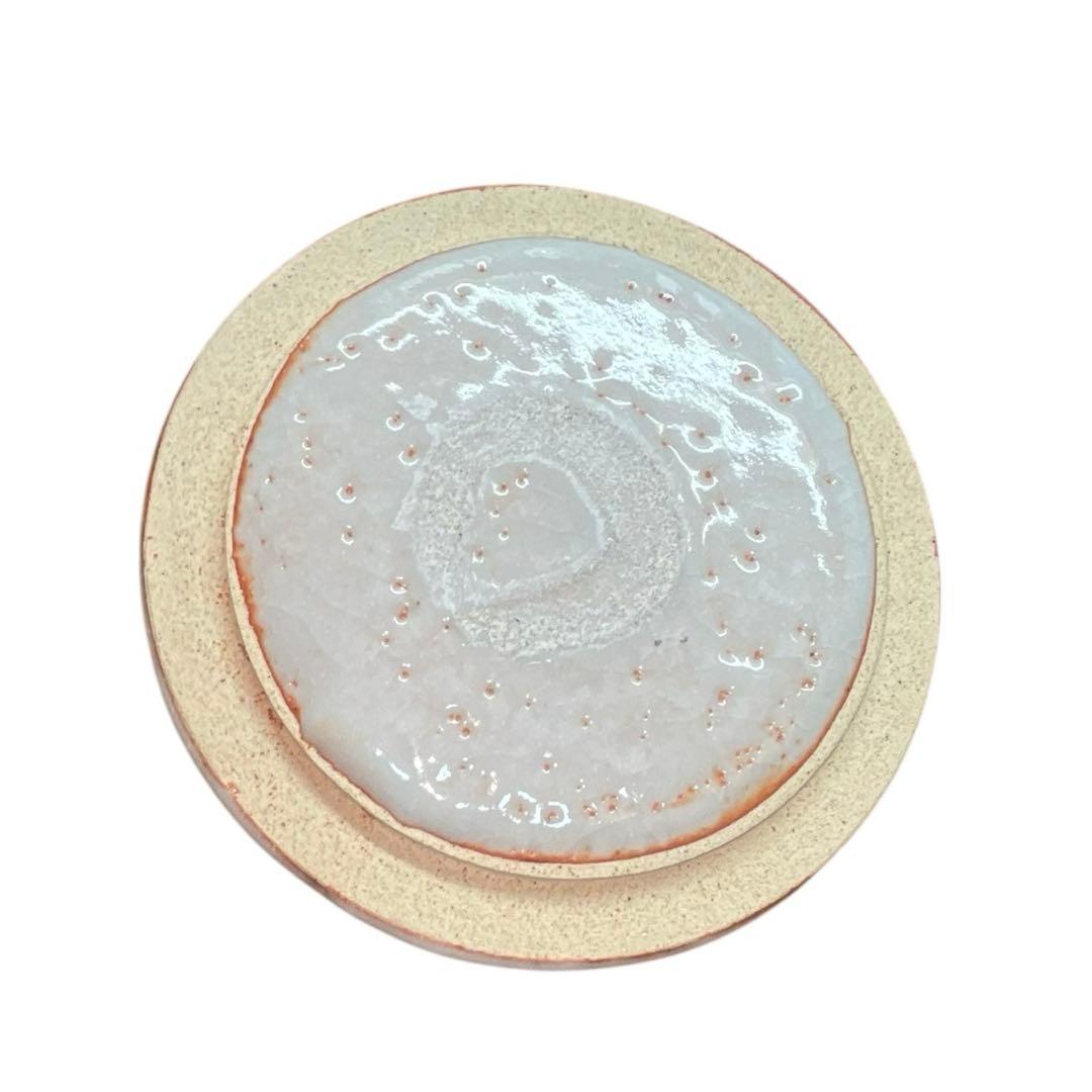 志野焼 水指 水埜古麦 作 共箱付き 茶道具