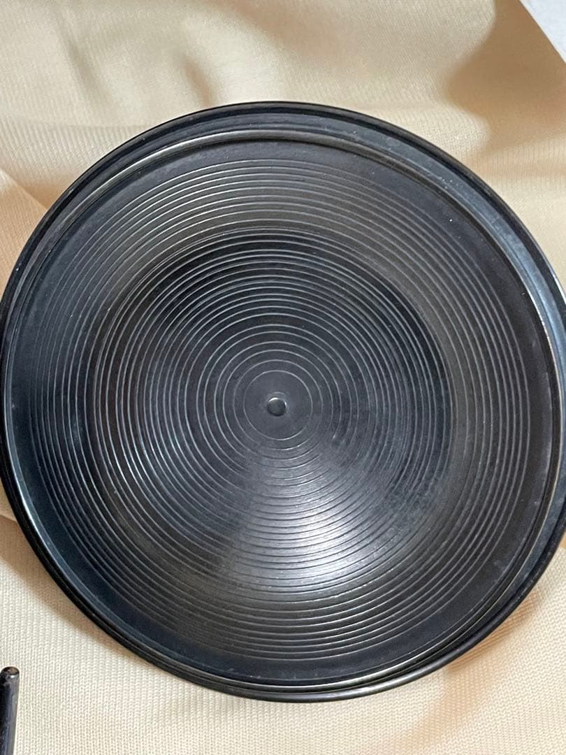 二代 金森紹栄 作　唐銅 朝鮮風炉 真形釜添　茶道具　共箱・作歴付　未使用