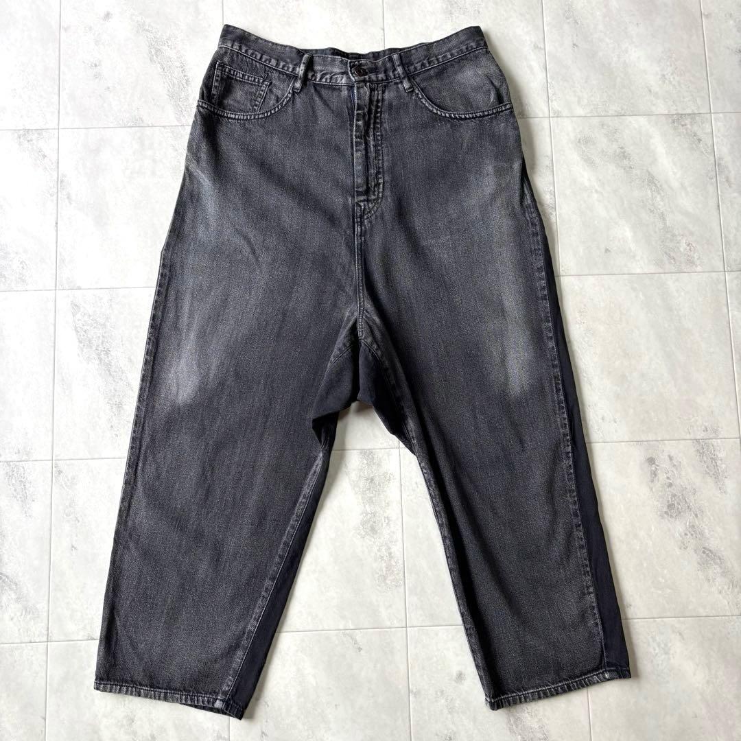 【超希少】ワイズ Y's ブラックデニムサルエルパンツ 日本製 ヨウジヤマモト