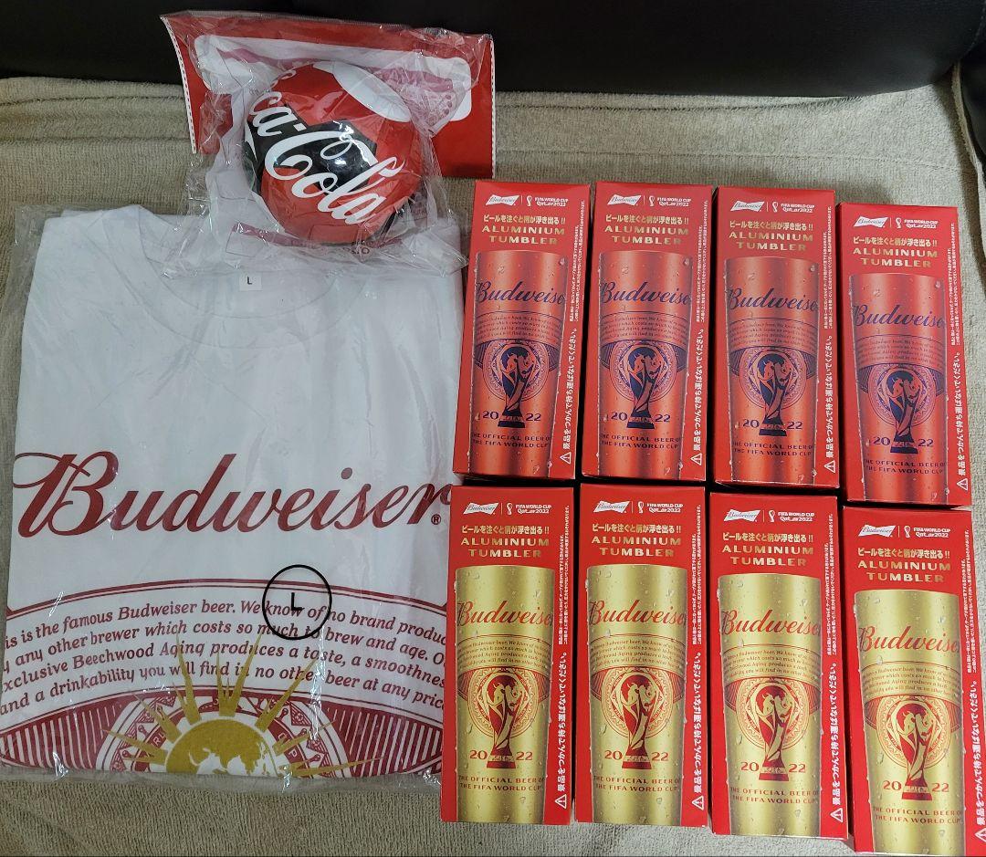 FIFAワールドカップ2022 バドワイザー Tシャツ アルミタンブラー