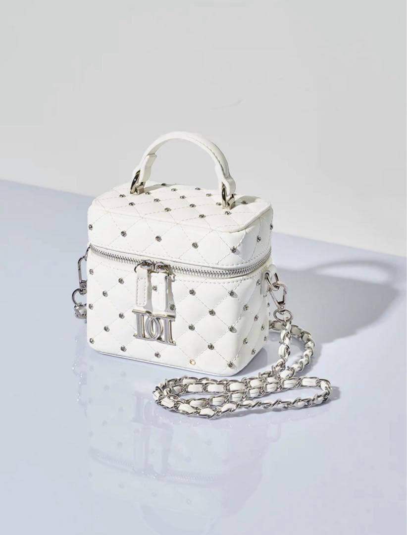 Darich キルティングビジュースクエアミニバッグ