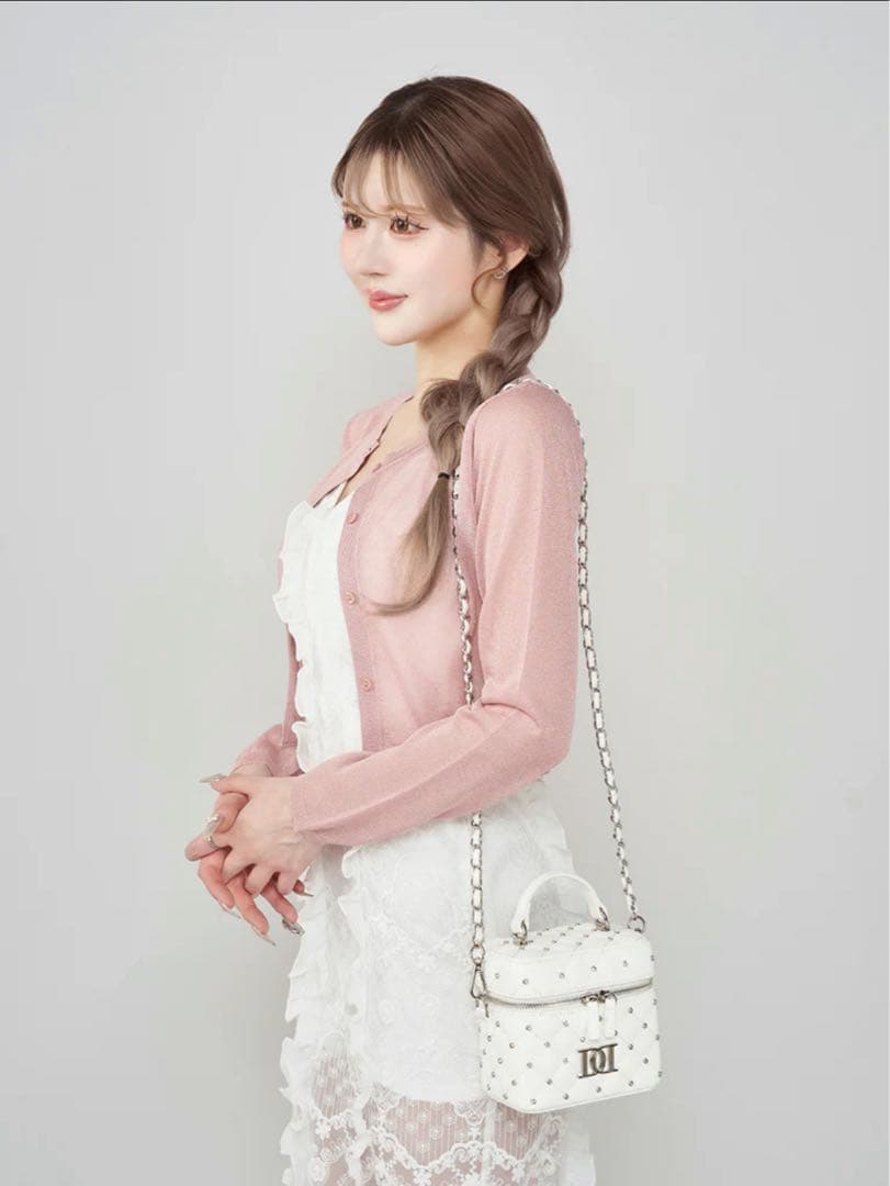 Darich キルティングビジュースクエアミニバッグ