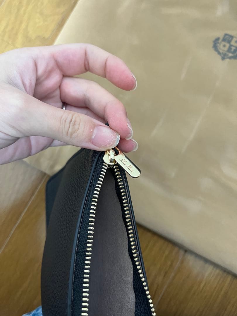 ブラック　トートバッグ　ロロピアーナ ルームバッグ ハンドバッグ ポーチ