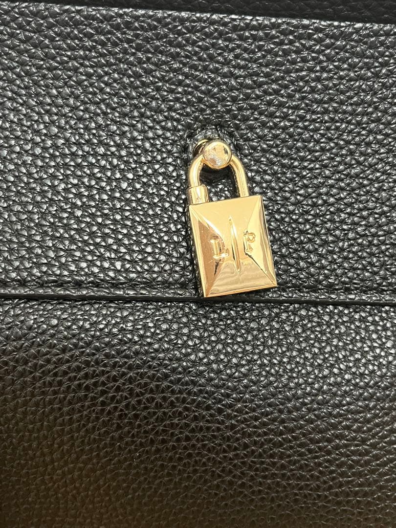 ブラック　トートバッグ　ロロピアーナ ルームバッグ ハンドバッグ ポーチ