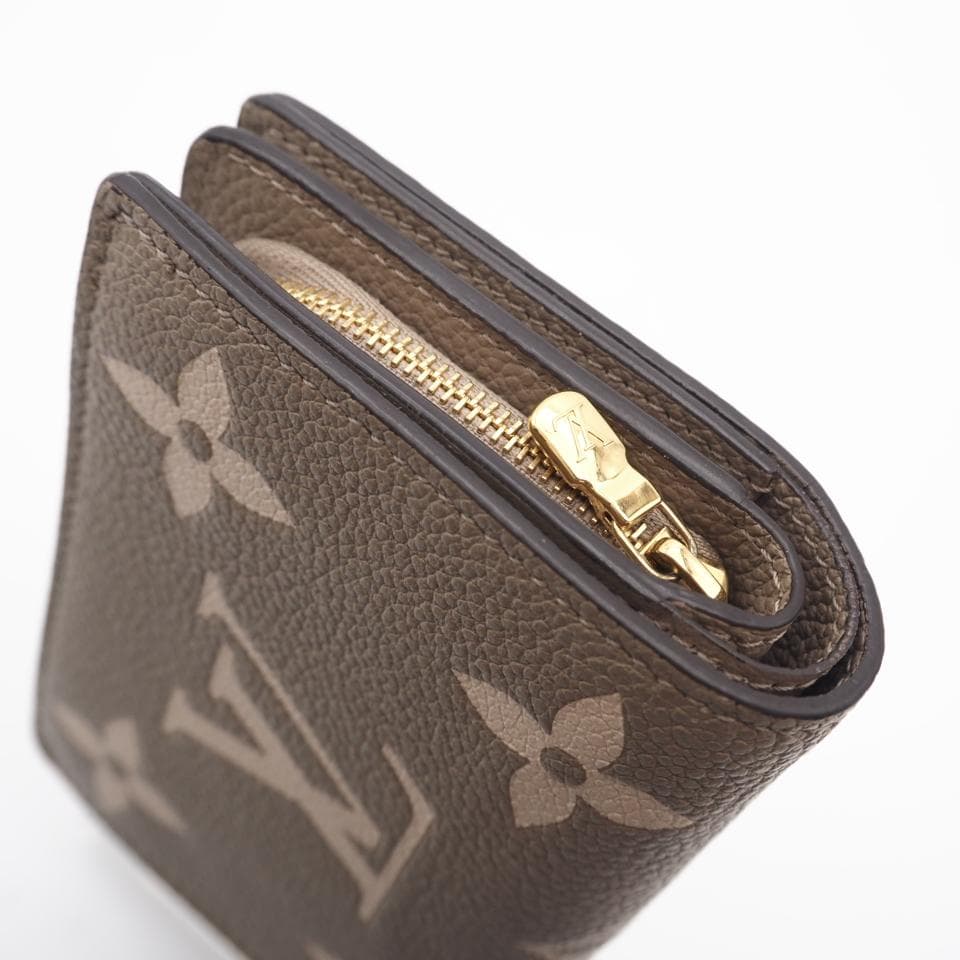 LOUIS VUITTON 二つ折り財布 バイカラー ポルトフォイユ クレア 美