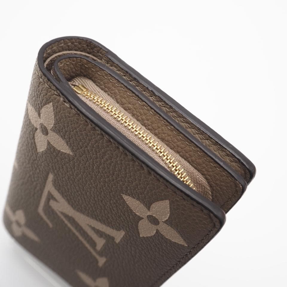 LOUIS VUITTON 二つ折り財布 バイカラー ポルトフォイユ クレア 美