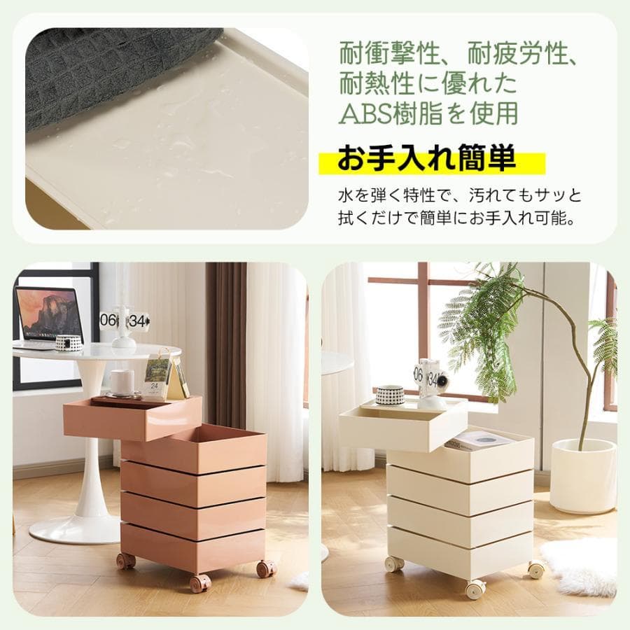 デスクワゴン サイドワゴン キッチン収納 キャビネット 1326-170