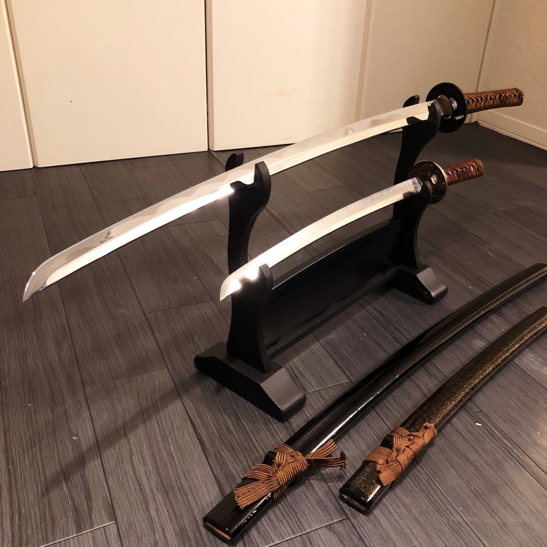 高級模造刀　居合刀　 美術刀剣　太刀　脇差　大小セット　2本セット　拵え