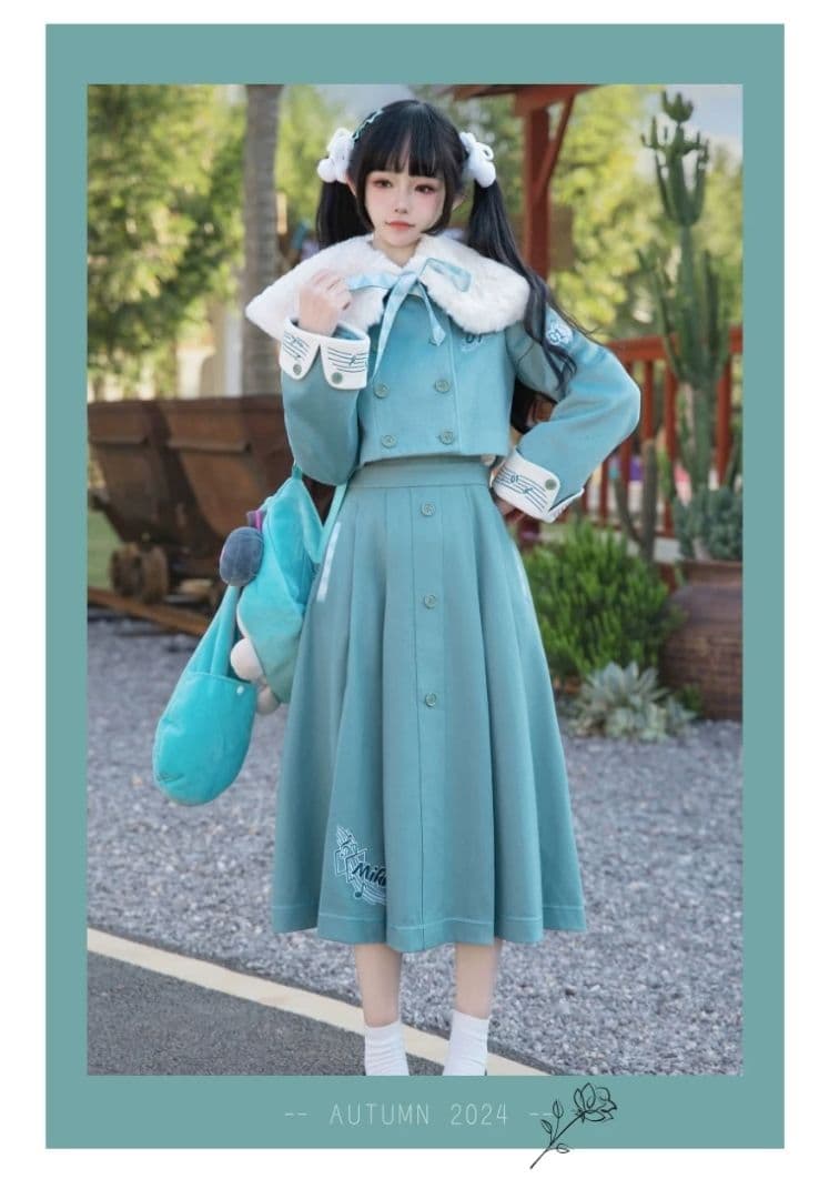 【即納】初音ミク×天羽川 コート＆JPSセット Mサイズ　概念コーデ