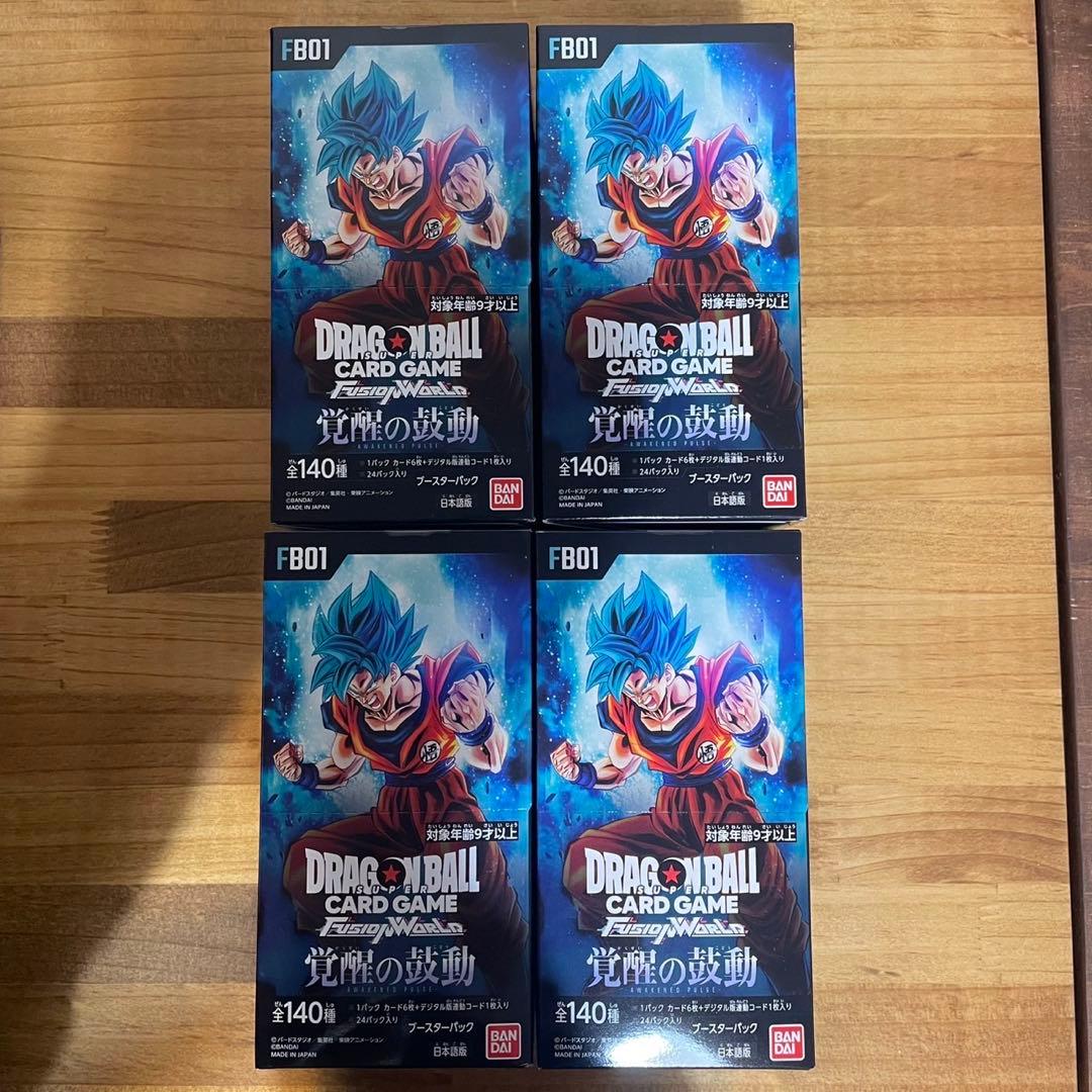 【未開封】ドラゴンボールカードゲーム 覚醒の鼓動 4BOX