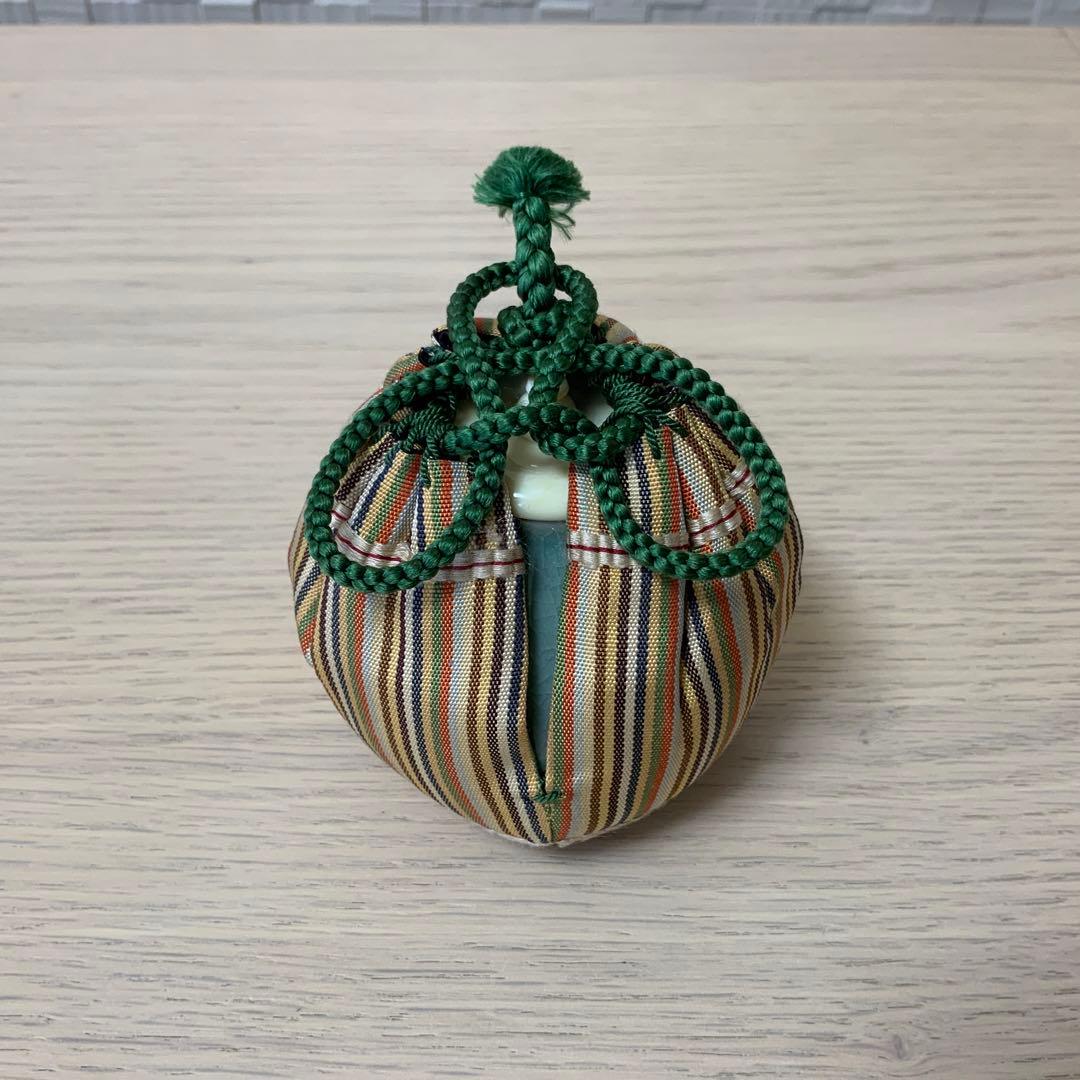 茶道具 青磁 茶入れ 名物裂 十色間道 茄子茶入れ